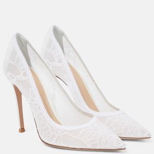 GIANVITO ROSSI Bridal Liliane 105 lace pumps